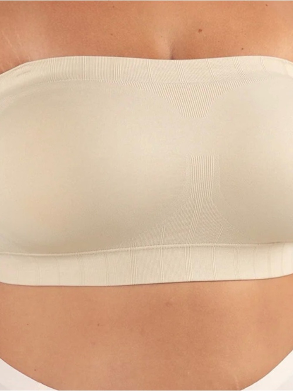 Shapermint convertible Seamless Strapless Bandeau Bra - Cream